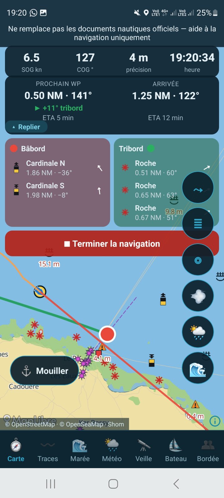 Amers tribord et bâbord